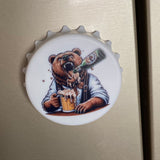 Beer Bottle Opener Fridge Magnet Bear Decoration Home Kitchen Bar Daddy Gift