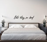 Let's Stay in Bed Metal Sign Wall Decoration