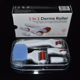 5 in 1 Derma Roller System Kit Face Roller Massager With Needles Facial Care Meso Roller Set