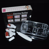 5 in 1 Derma Roller System Kit Face Roller Massager With Needles Facial Care Meso Roller Set